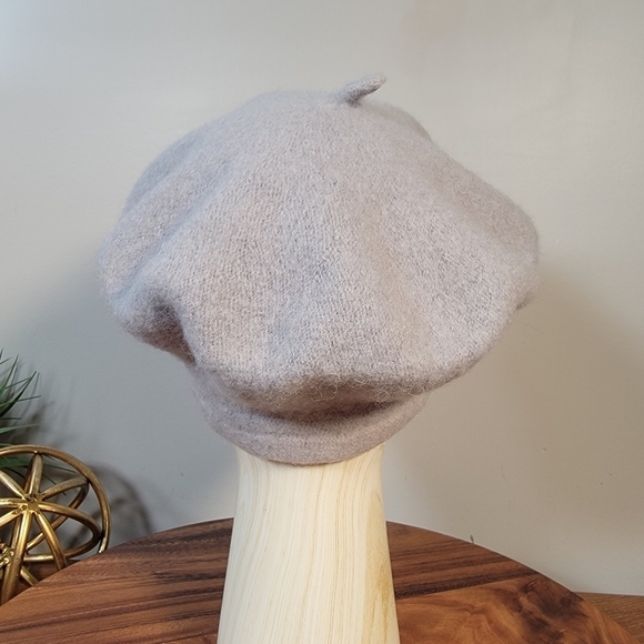 Cover Your Hair - Light Gray Wool Blend Beret Cap Hat Women's One Size - Picture 4 of 12